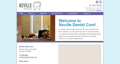 Desktop Screenshot of nevilledentalcare.com