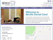 Tablet Screenshot of nevilledentalcare.com